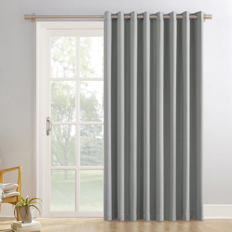 Sun Zero Easton Extra-Wide Blackout Grommet Sliding Patio Door Curtain Panel 100" x 84" - Image 1